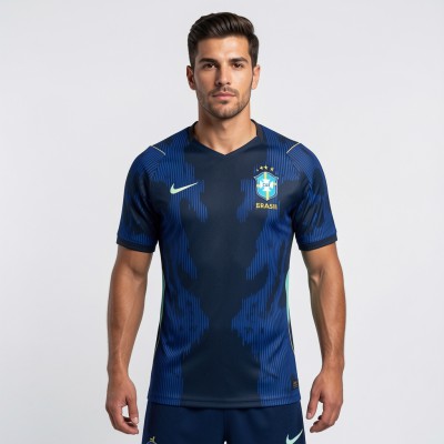 Brazil Dark Navy Away Football Jersey