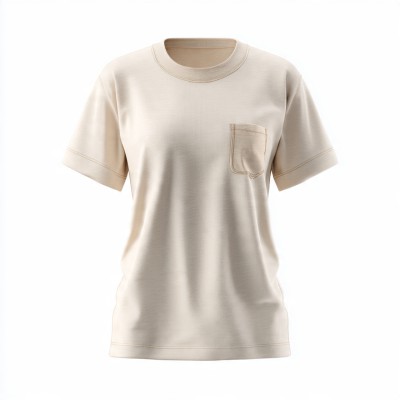 Essential Pocket - Premium Beige Pocket T-Shirt