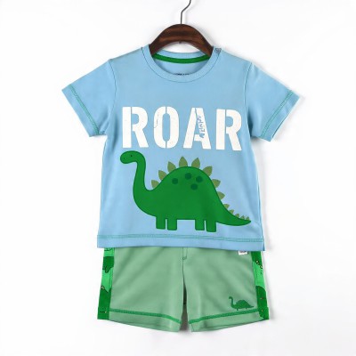 ROAR Dinosaur Boys Half Sleeve Cotton Co-ord Set – T-Shirt & Shorts