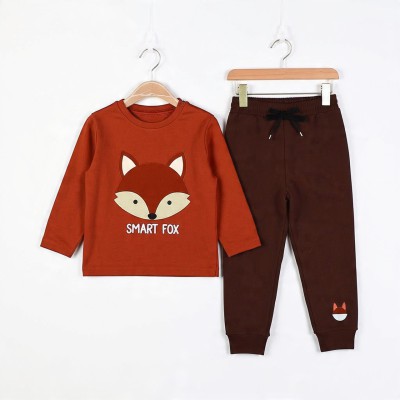 Smart Fox Boys Full Sleeve Cotton Co-ord Set – T-Shirt & Pajama