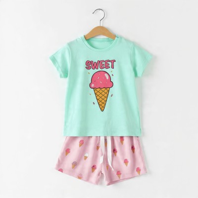 Sweet Girls Half Sleeve Cotton Co-ord Set – T-Shirt & Shorts