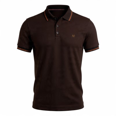 Coffee Brown Tipped Men's Premium Polo T-Shirt