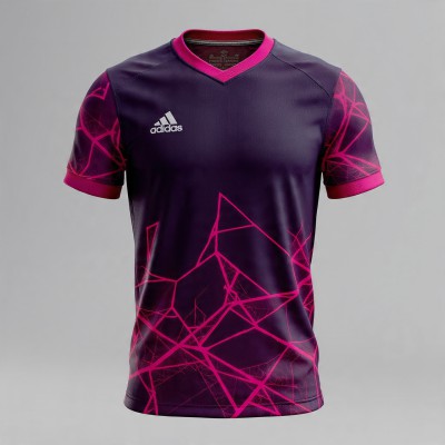 Adidas Cracked Fury Purple Pink Training Football Jersey