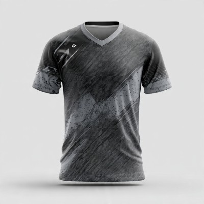 Shadow Strike Grey Black Abstract Football Jersey