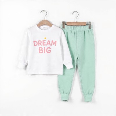Girls Dream Big Full Sleeve Set White Mint