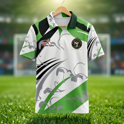 Nikhut Fashion Green Dragon Football Jersey – Adidas V-Neck Edition