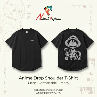 Anime Drop Shoulder T-Shirt
